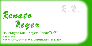 renato meyer business card